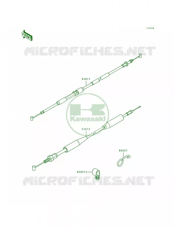 Cable Kawasaki MOTOS 125 1991 KX125  KX125-H2