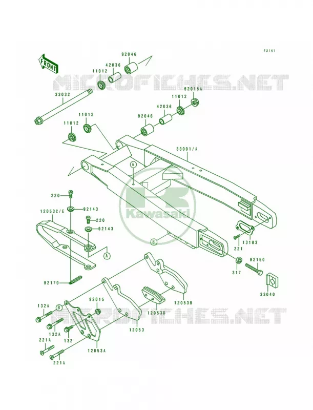 Swing Arm Kawasaki MOTOS 250 1991 KX250  KX250-H2