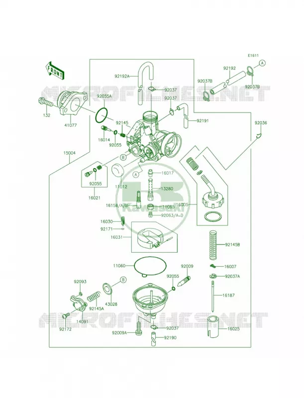 Carburetor Kawasaki MOTOS 140 2014 KLX140L  KLX140BEF