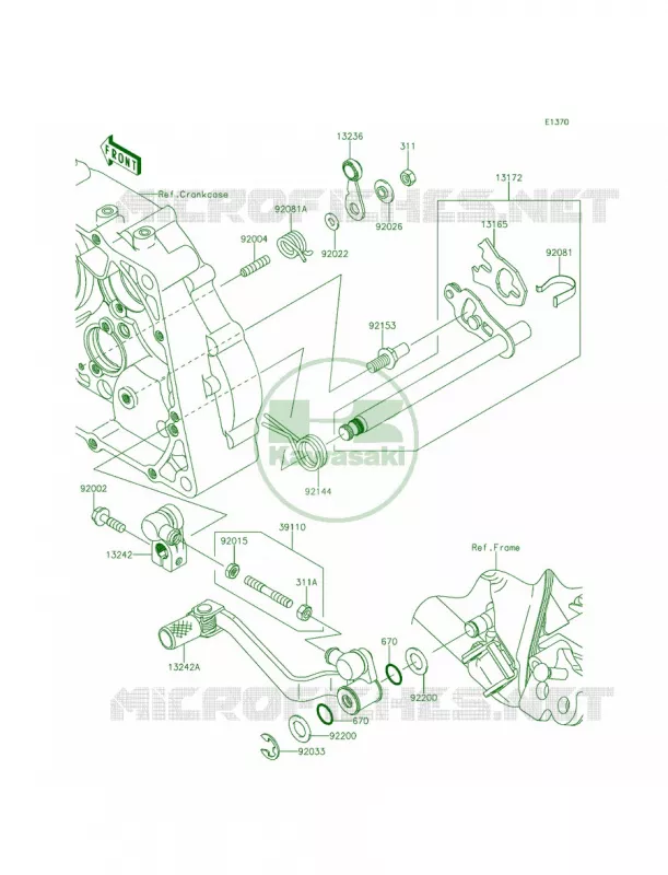 Gear Change Mechanism Kawasaki MOTOS 140 2014 KLX140L  KLX140BEF