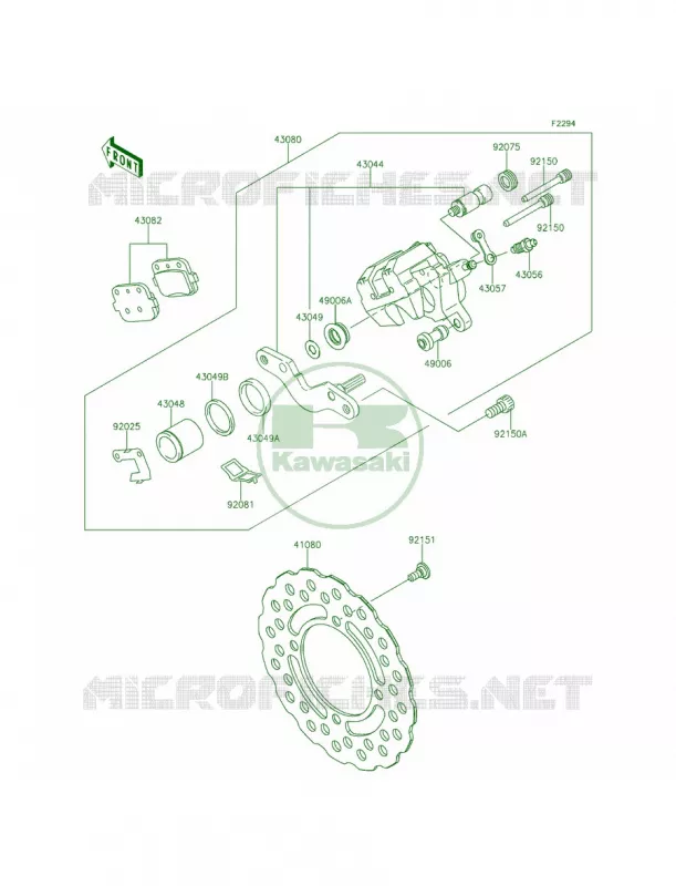 Rear Brake Kawasaki MOTOS 140 2014 KLX140L  KLX140BEF