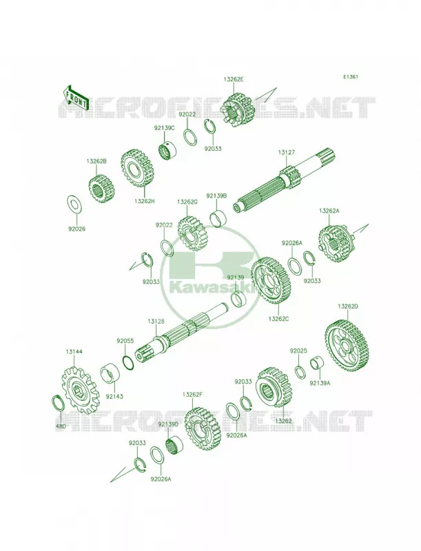 Transmission Kawasaki MOTOS 140 2014 KLX140L  KLX140BEF