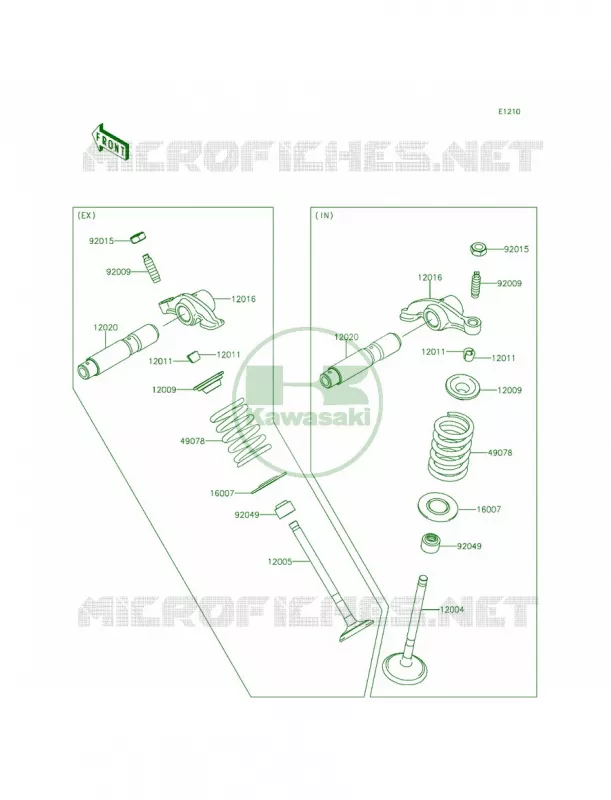 Valves Kawasaki MOTOS 140 2014 KLX140L  KLX140BEF