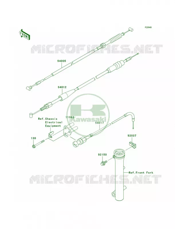 Cables Kawasaki MOTOS 110 2008 KLX110  KLX110A8F