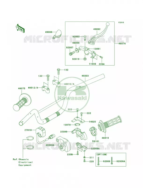 Handlebar Kawasaki MOTOS 110 2008 KLX110  KLX110A8F