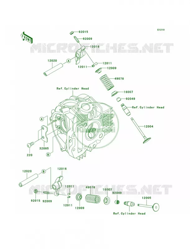 Valves Kawasaki MOTOS 110 2008 KLX110  KLX110A8F