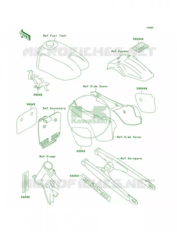 LabelKX60-B6 Kawasaki MOTOS 60 1991 KX60  KX60-B7