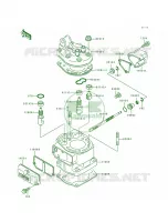 Cylinder HeadCylinderKX125 H1 pour Kawasaki KX125 1990