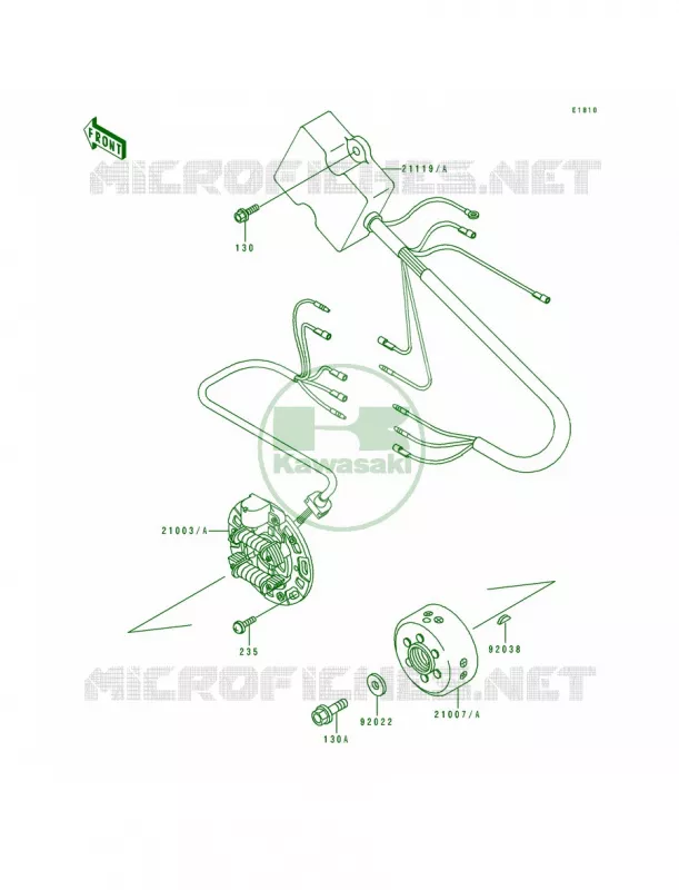 Generator Kawasaki MOTOS 125 1990 KX125  KX125-H1