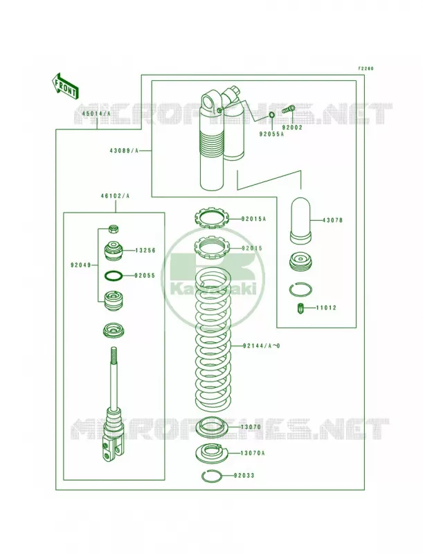 Shock Absorber Kawasaki MOTOS 250 1990 KX250  KX250-H1