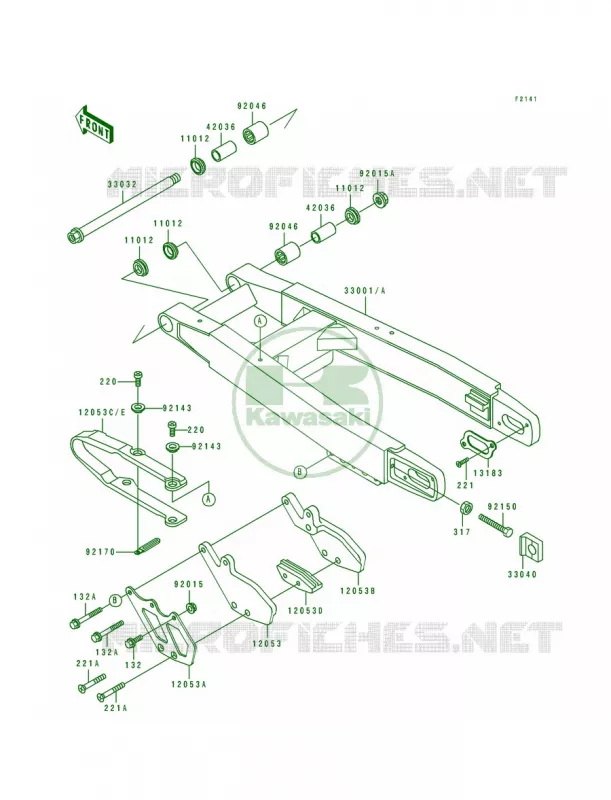 Swing Arm Kawasaki MOTOS 250 1990 KX250  KX250-H1