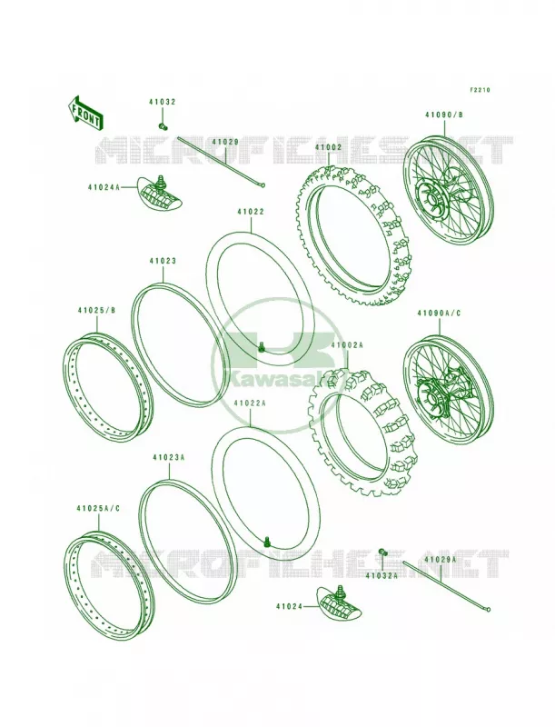 Tire Kawasaki MOTOS 250 1990 KX250  KX250-H1