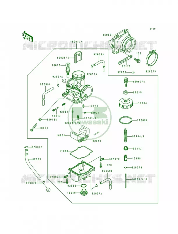 Carburetor Kawasaki MOTOS 500 1990 KX500  KX500-E2