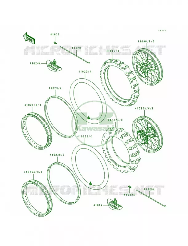Tire Kawasaki MOTOS 500 1990 KX500  KX500-E2