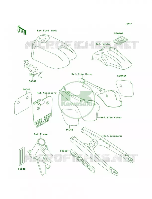 LabelKX60-B6 Kawasaki MOTOS 60 1990 KX60  KX60-B6