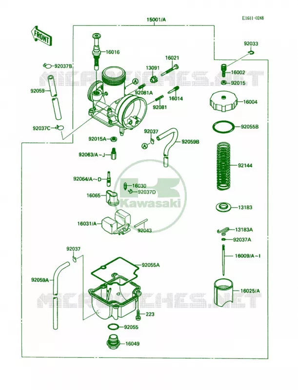 Carburetor Kawasaki MOTOS 80 1990 KX80  KX80-L3