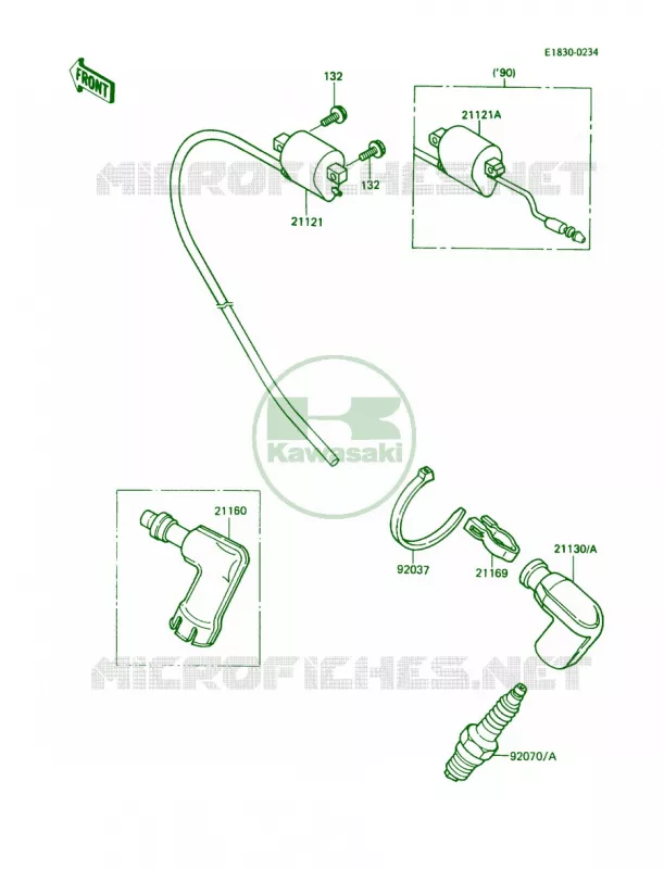 Ignition System Kawasaki MOTOS 80 1990 KX80  KX80-L3