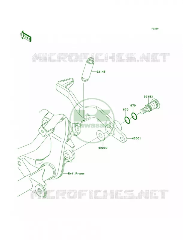 Brake Pedal Kawasaki MOTOS 140 2008 KLX140  KLX140A8F