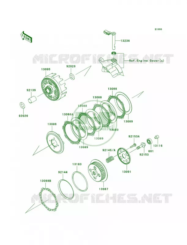 Clutch Kawasaki MOTOS 140 2008 KLX140  KLX140A8F
