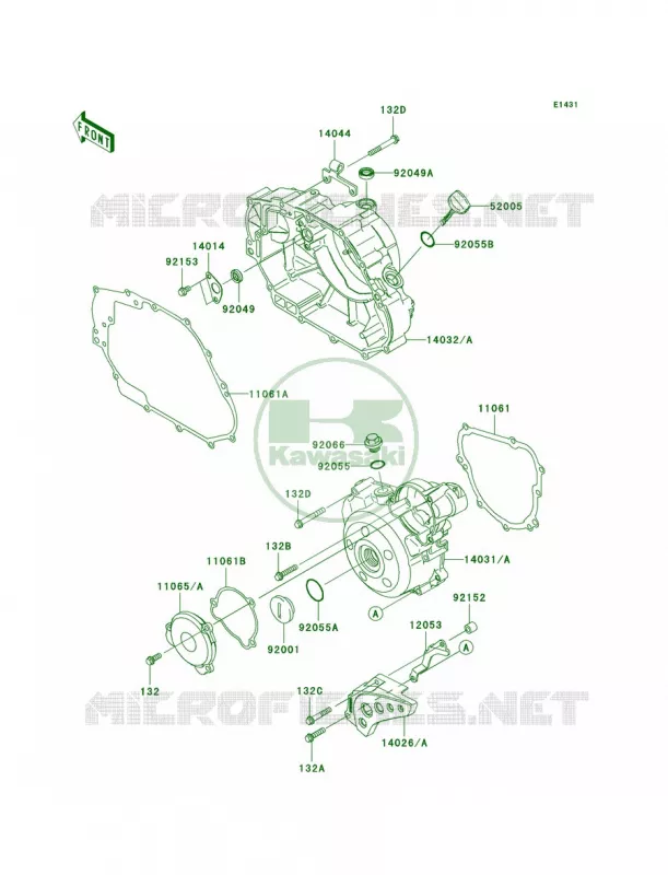 Engine Covers Kawasaki MOTOS 140 2008 KLX140  KLX140A8F