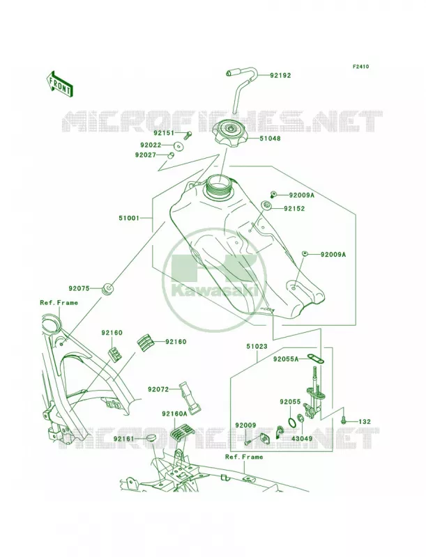 Fuel Tank Kawasaki MOTOS 140 2008 KLX140  KLX140A8F