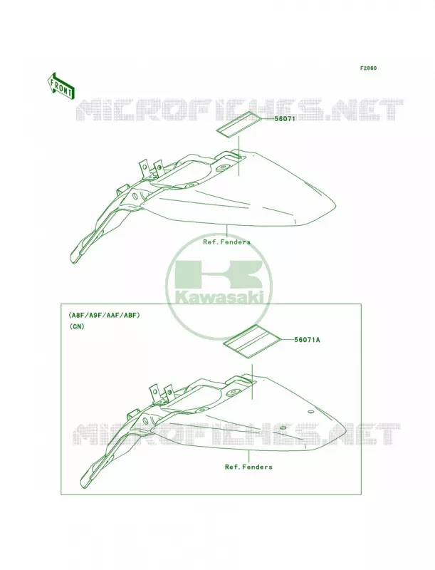 Labels Kawasaki MOTOS 140 2008 KLX140  KLX140A8F