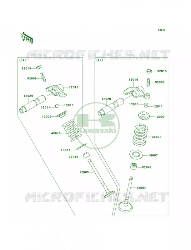 Valves Kawasaki MOTOS 140 2008 KLX140L  KLX140B8F