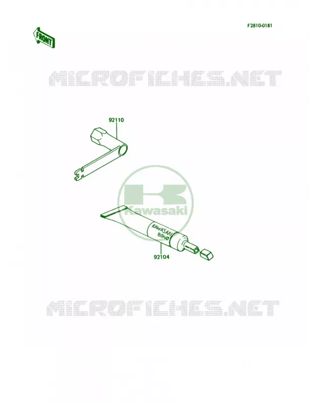 Owner's Tools Kawasaki MOTOS 60 1988 KX60  KX60-B4
