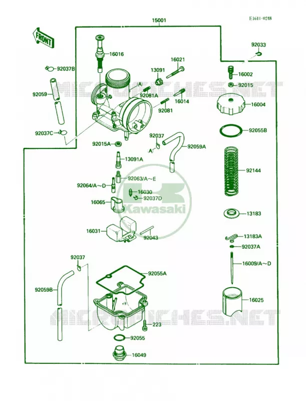 Carburetor Kawasaki MOTOS 80 1988 KX80 Big Wheels  KX80-N1