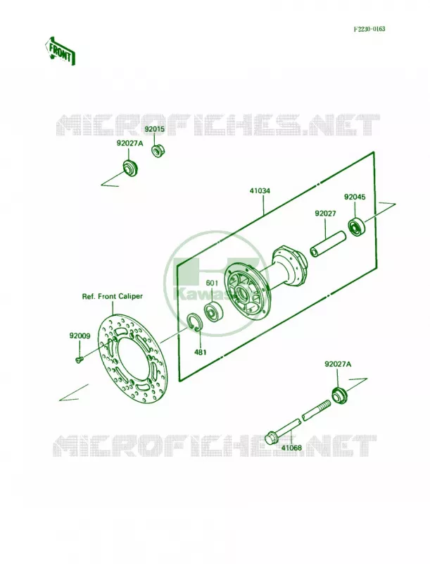 Front Hub Kawasaki MOTOS 80 1988 KX80 Big Wheels  KX80-N1