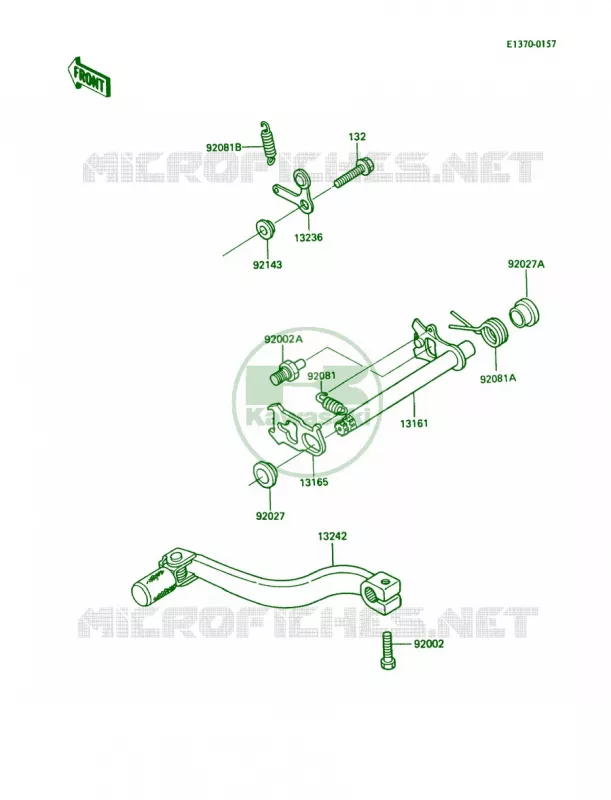 Gear Change Mechanism Kawasaki MOTOS 80 1988 KX80 Big Wheels  KX80-N1