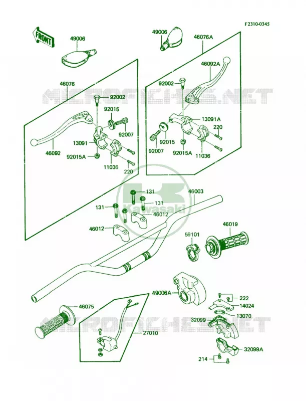 Handlebar Kawasaki MOTOS 60 1987 KX60  KX60-B3