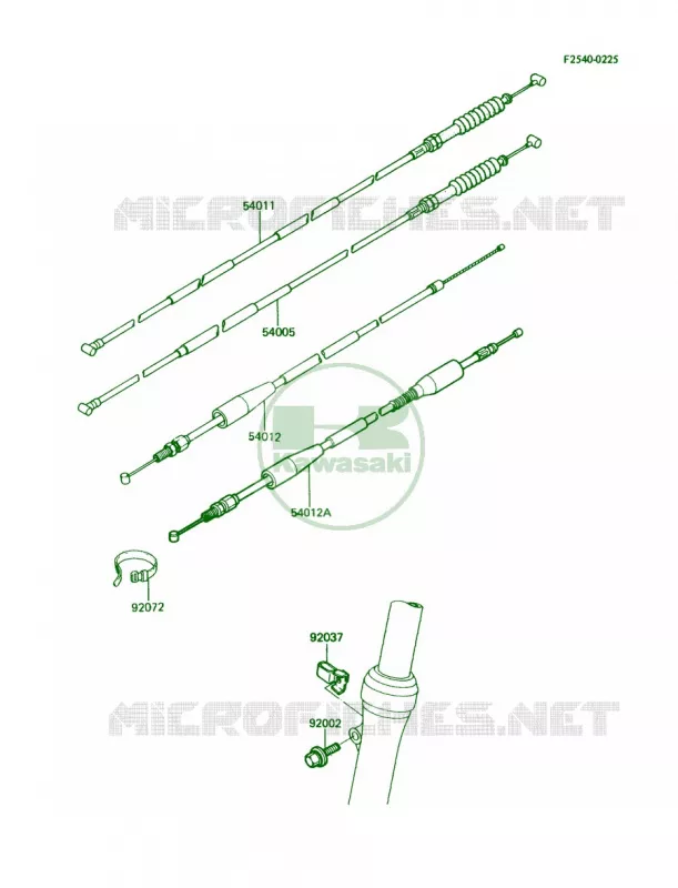 Cables Kawasaki MOTOS 60 1985 KX60  KX60-B1