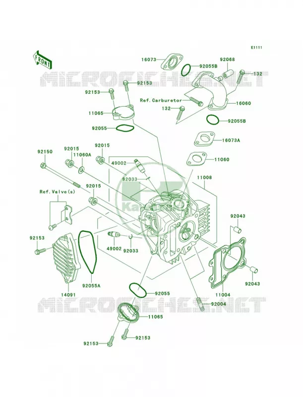 Cylinder Head Kawasaki MOTOS 110 2007 KLX110  KLX110A7F