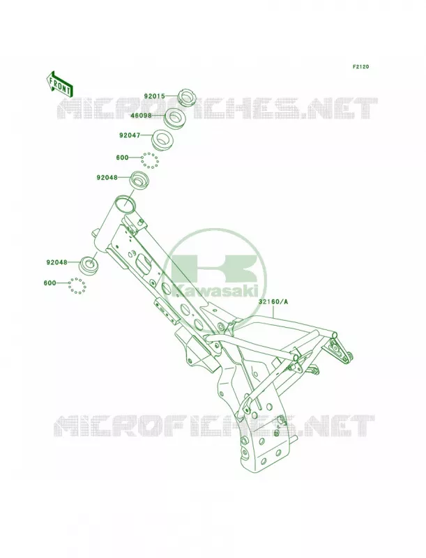 Frame Kawasaki MOTOS 110 2007 KLX110  KLX110A7F