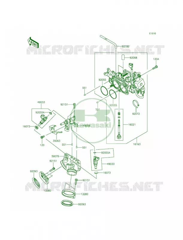 Throttle Kawasaki MOTOS 900 2015 Vulcan 900 Custom  VN900CFF