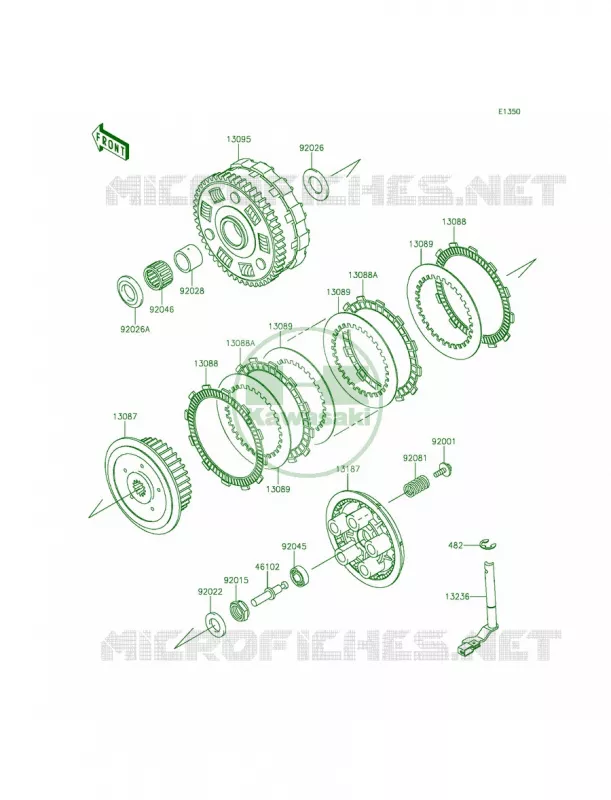 Clutch Kawasaki MOTOS 900 2014 Vulcan 900 Classic LT  VN900DEF