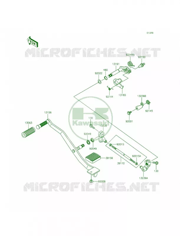 Gear Change Mechanism Kawasaki MOTOS 900 2014 Vulcan 900 Classic LT  VN900DEF