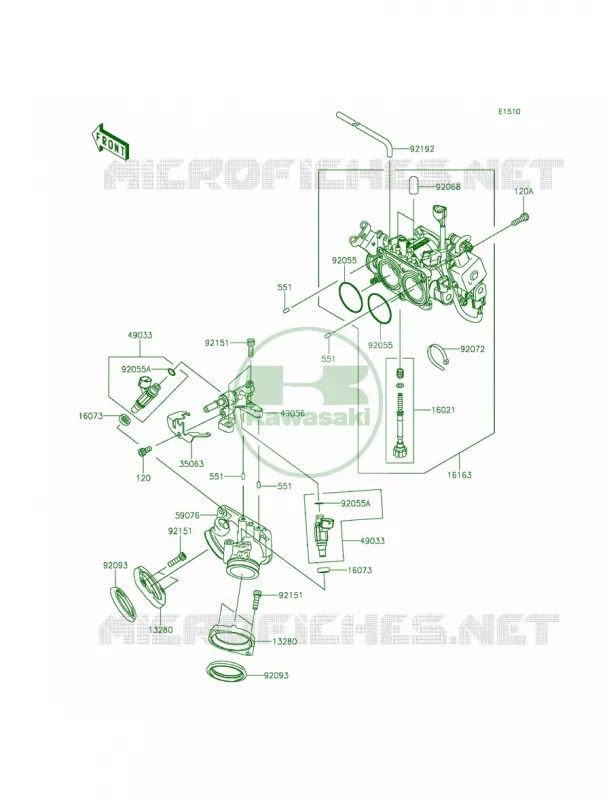 Throttle Kawasaki MOTOS 900 2014 Vulcan 900 Classic LT  VN900DEF