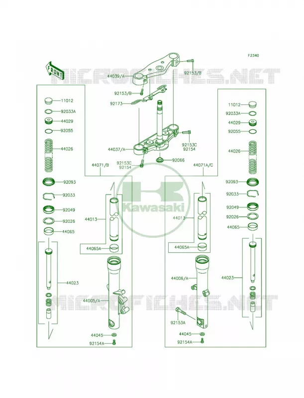 Front Fork Kawasaki MOTOS 900 2014 Vulcan 900 Custom  VN900CEFA