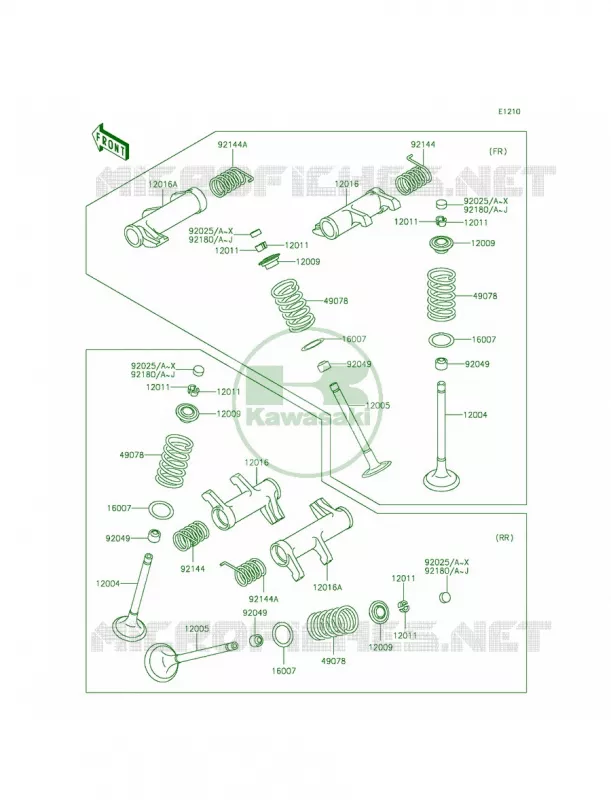 Valves Kawasaki MOTOS 900 2014 Vulcan 900 Custom  VN900CEFA
