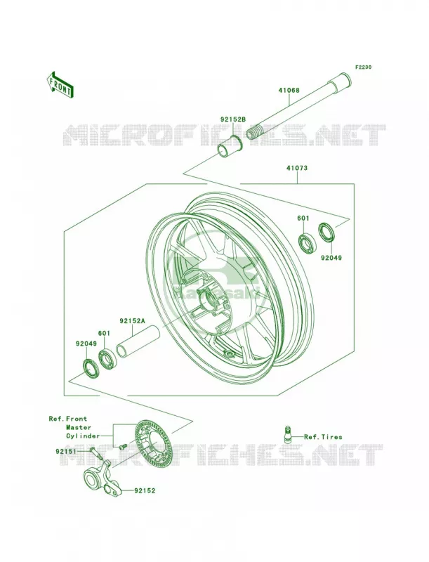 Front Wheel Kawasaki MOTOS 1700 2014 Vulcan 1700 Voyager ABS  VN1700BEF