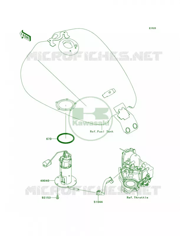 Fuel Pump Kawasaki MOTOS 1700 2014 Vulcan 1700 Voyager ABS  VN1700BEF