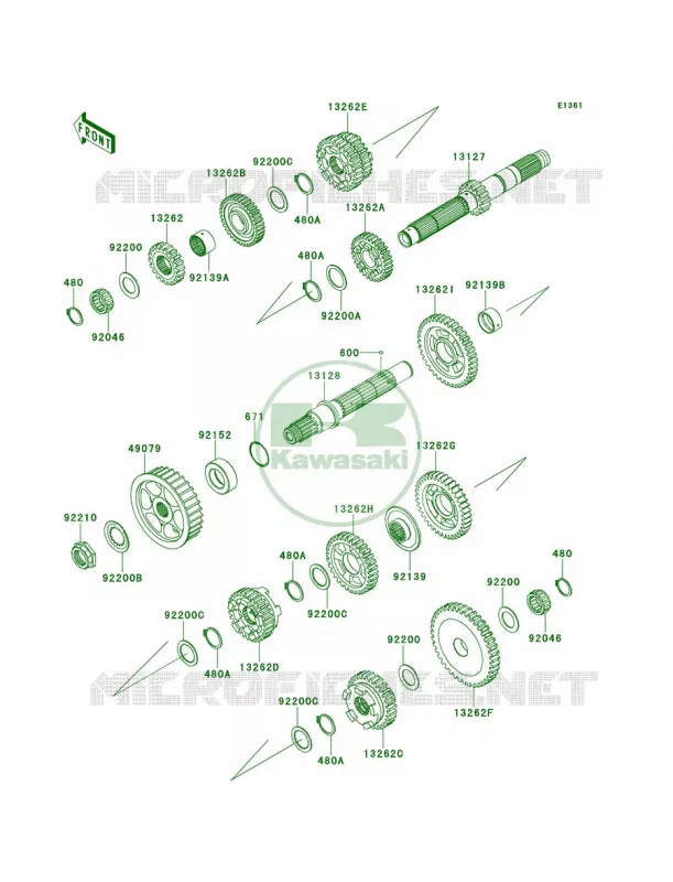 Transmission Kawasaki MOTOS 1700 2014 Vulcan 1700 Voyager ABS  VN1700BEF