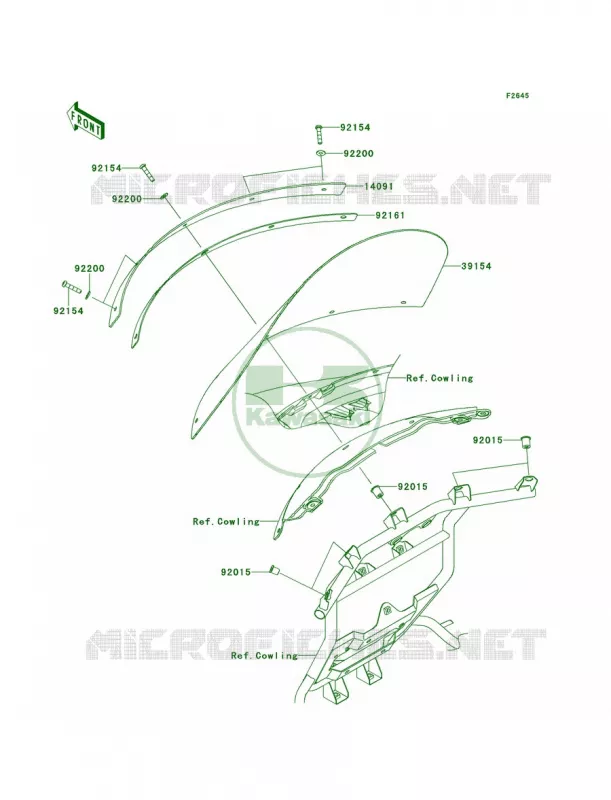 Windshield Kawasaki MOTOS 1700 2014 Vulcan 1700 Voyager ABS  VN1700BEF