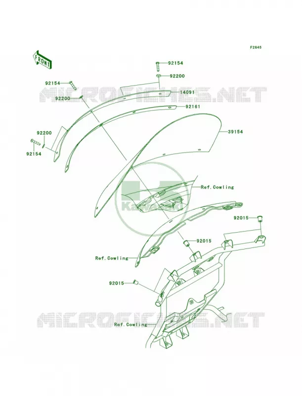 Windshield Kawasaki MOTOS 1700 2013 Vulcan 1700 Voyager  VN1700ADF