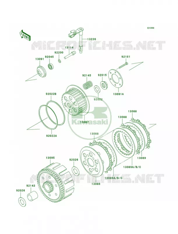 Clutch Kawasaki MOTOS 250 2007 KLX250S  KLX250H7F