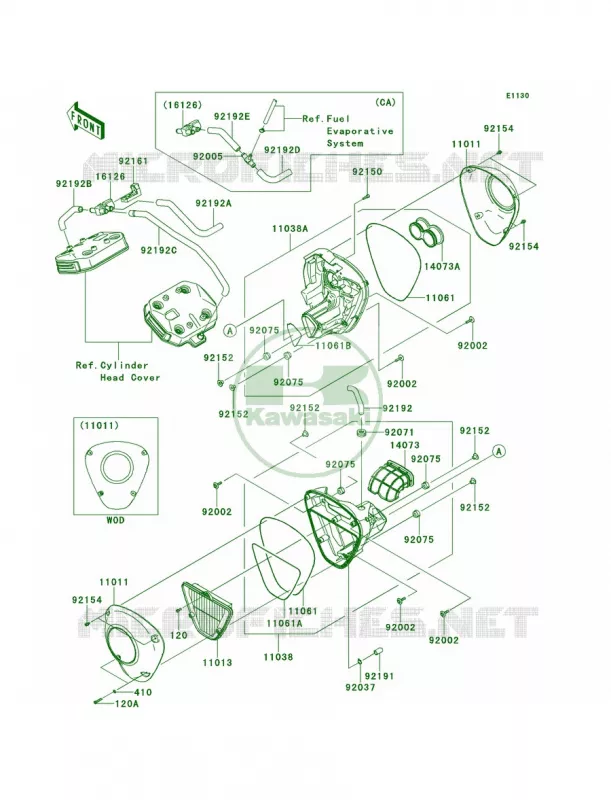 Air Cleaner Kawasaki MOTOS 1700 2013 Vulcan 1700 Nomad  VN1700CDF