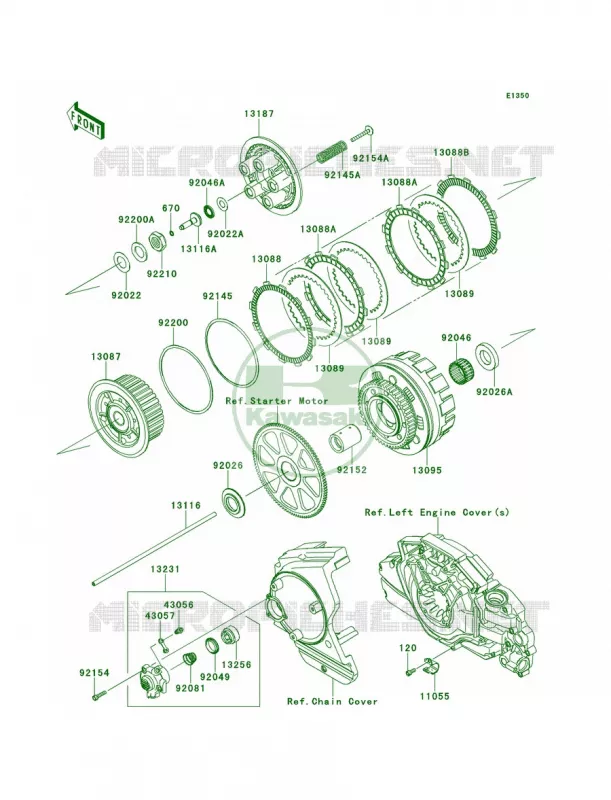 Clutch Kawasaki MOTOS 1700 2013 Vulcan 1700 Nomad  VN1700CDF
