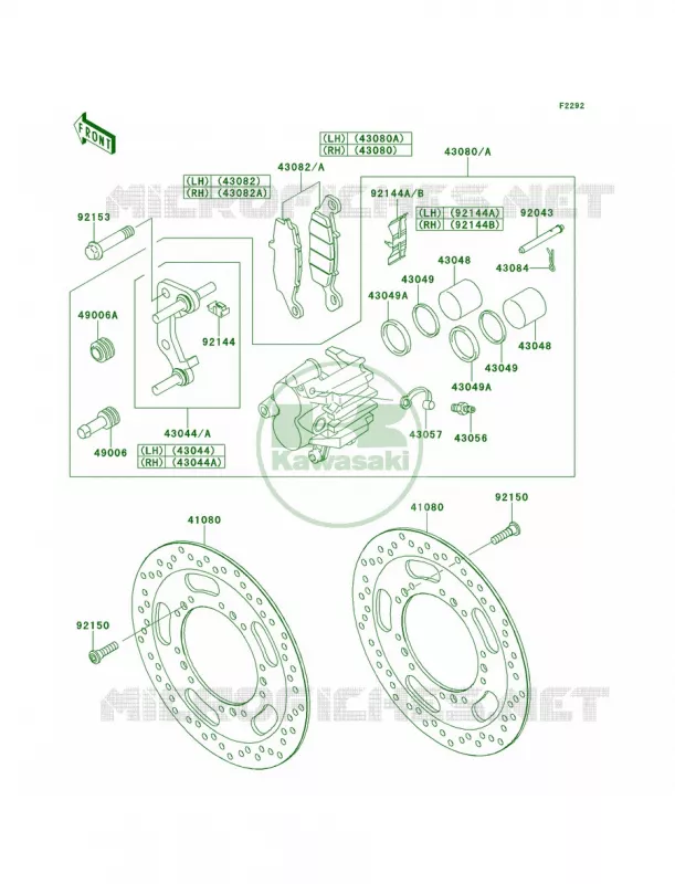 Front Brake Kawasaki MOTOS 1700 2013 Vulcan 1700 Nomad  VN1700CDF